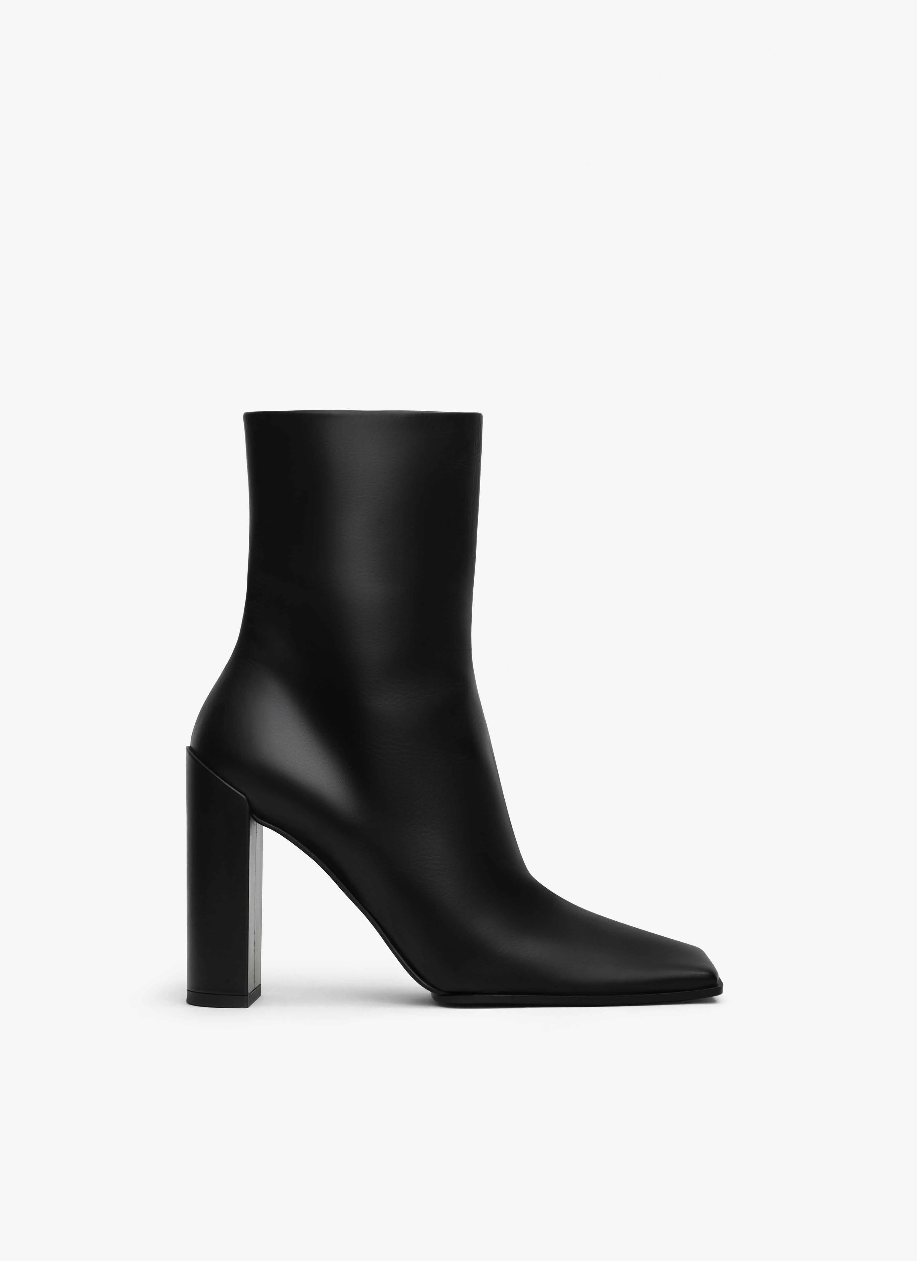 SQUARE ANKLE BOOTS IN CALFSKIN - 1