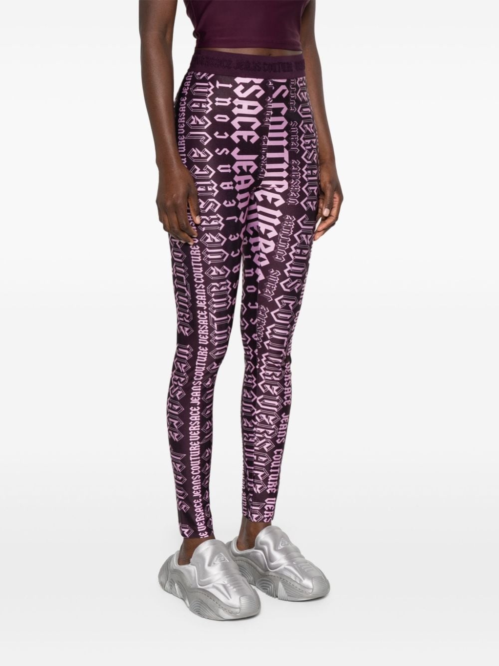 logo-print leggings - 3
