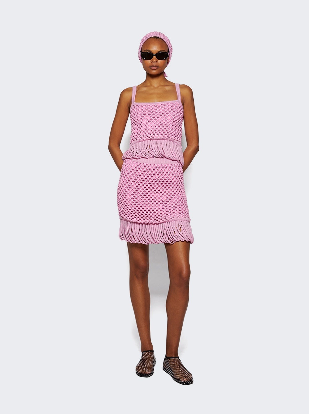 Loop Fringe Mini Skirt Orchid - 2
