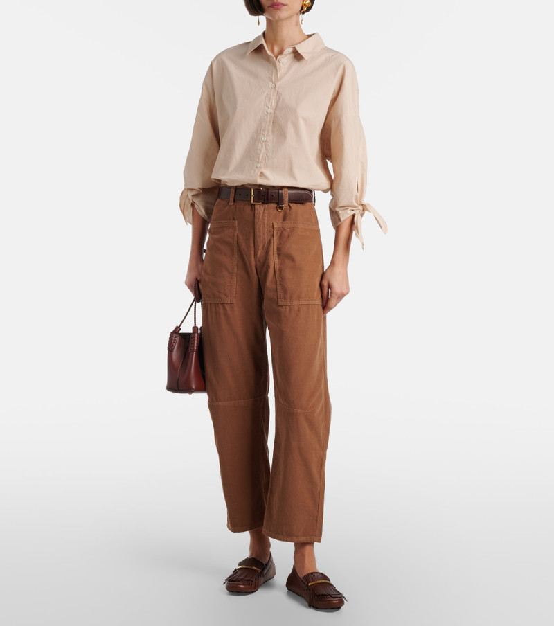 velvet Sue cotton straight pants outlook