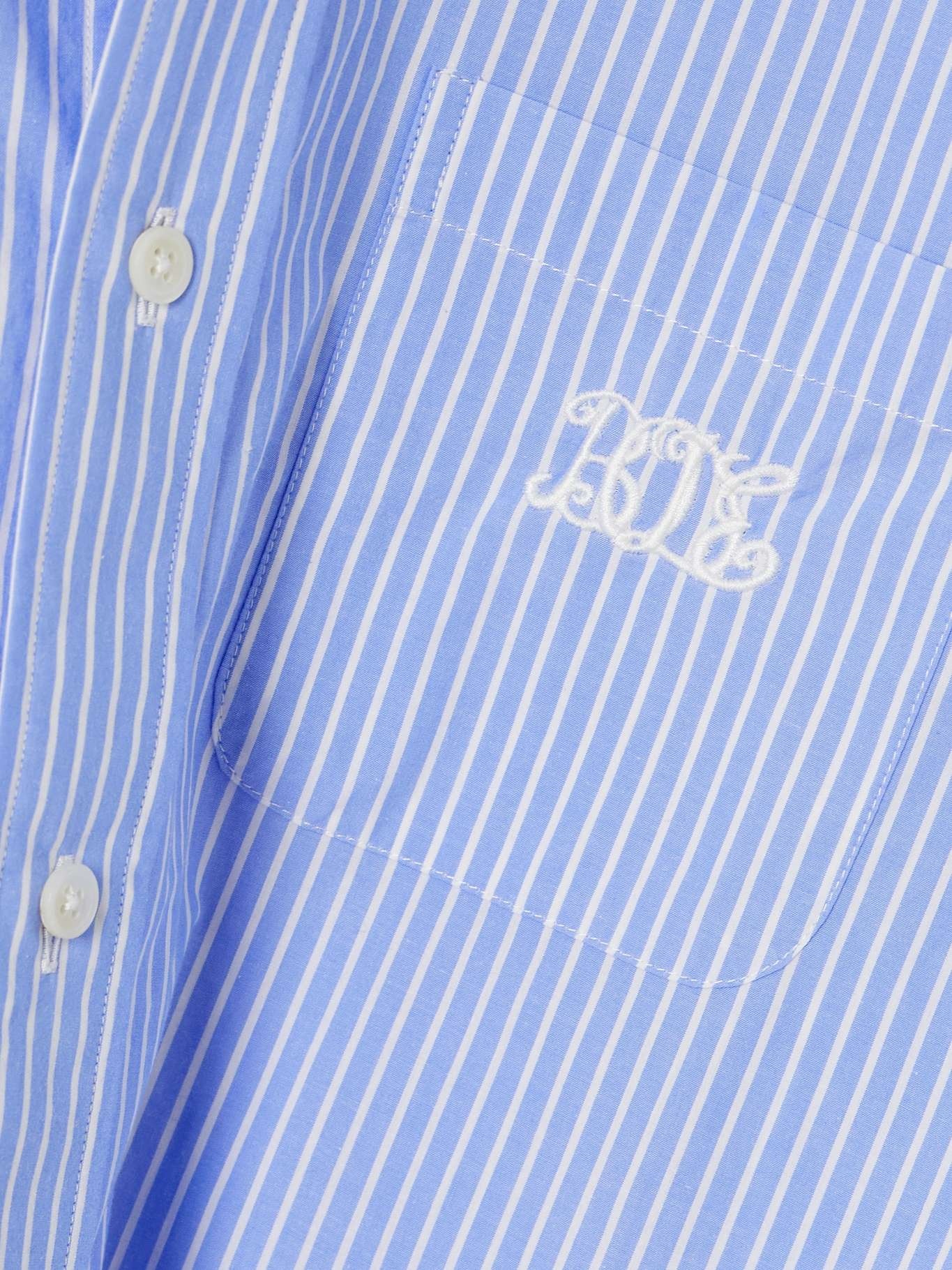 Signet Murray embroidered striped cotton-poplin shirt - 5