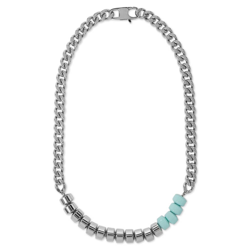1017 ALYX 9SM MERGE CANDY CHARM NECKLACE - SILVER/SEA - 1