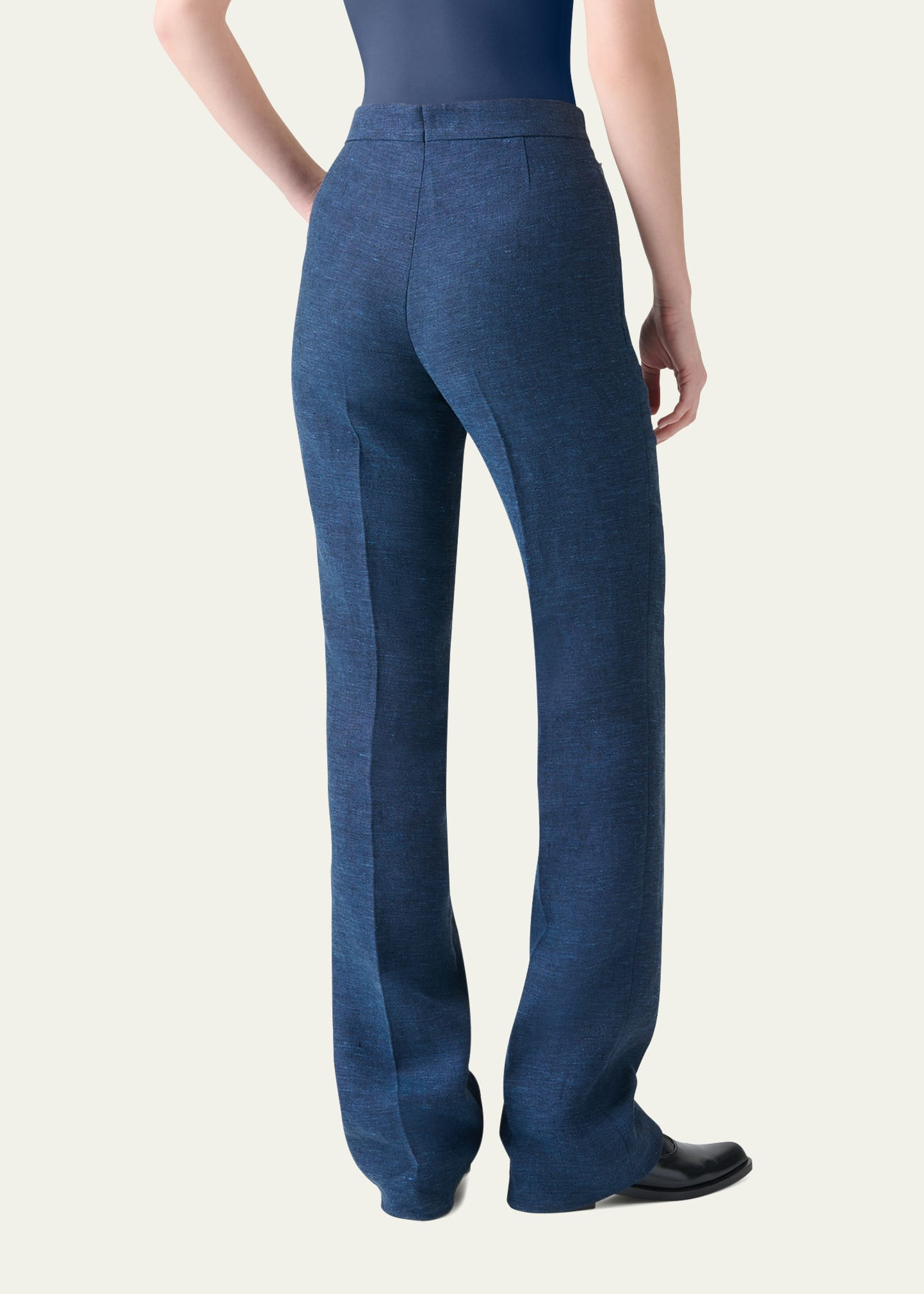 Carl" Structured Double-Face Cotton Silk Pants - 3