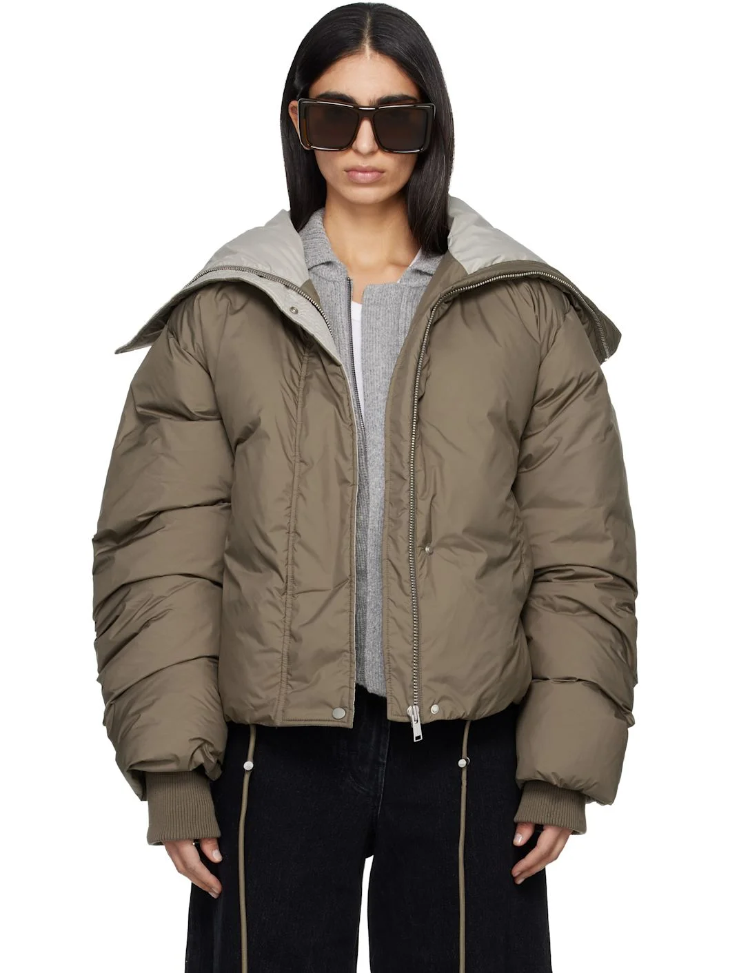 Taupe Kelly Down Jacket - 1