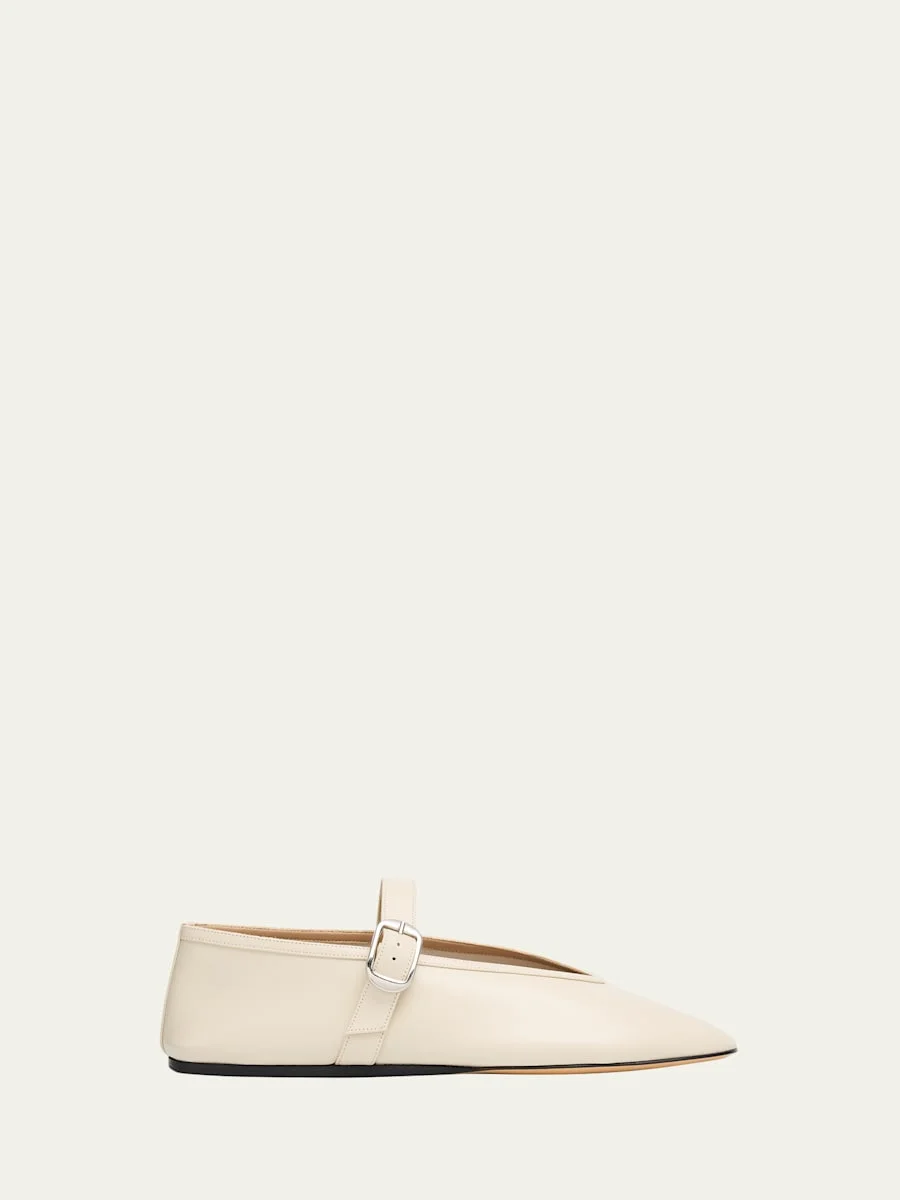 Stella Mary Jane Leather Ballerina Flats - 1