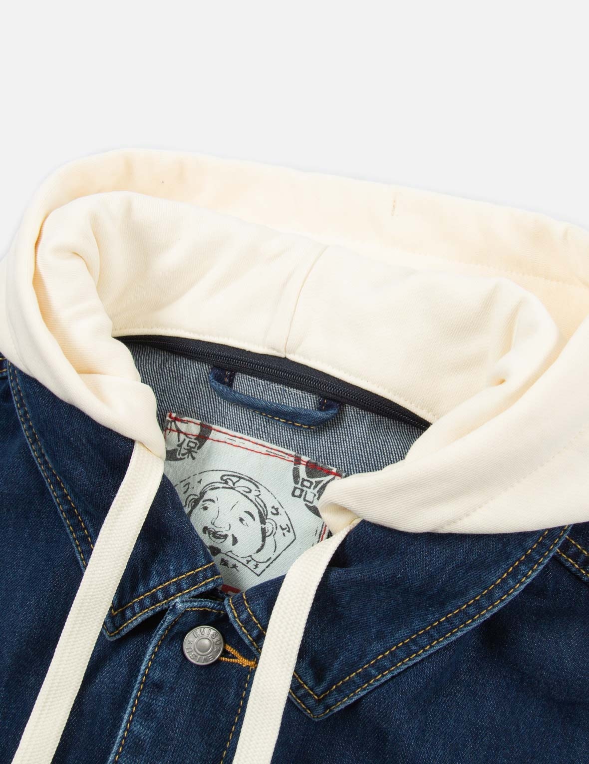 DARUMA LEATHER PATCH DENIM JACKET - 9