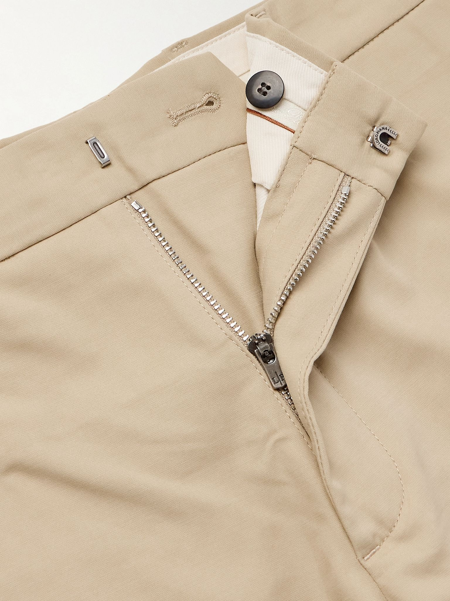 Jarno Straight-Leg Stretch-Cotton Bermuda Shorts Beige - 6