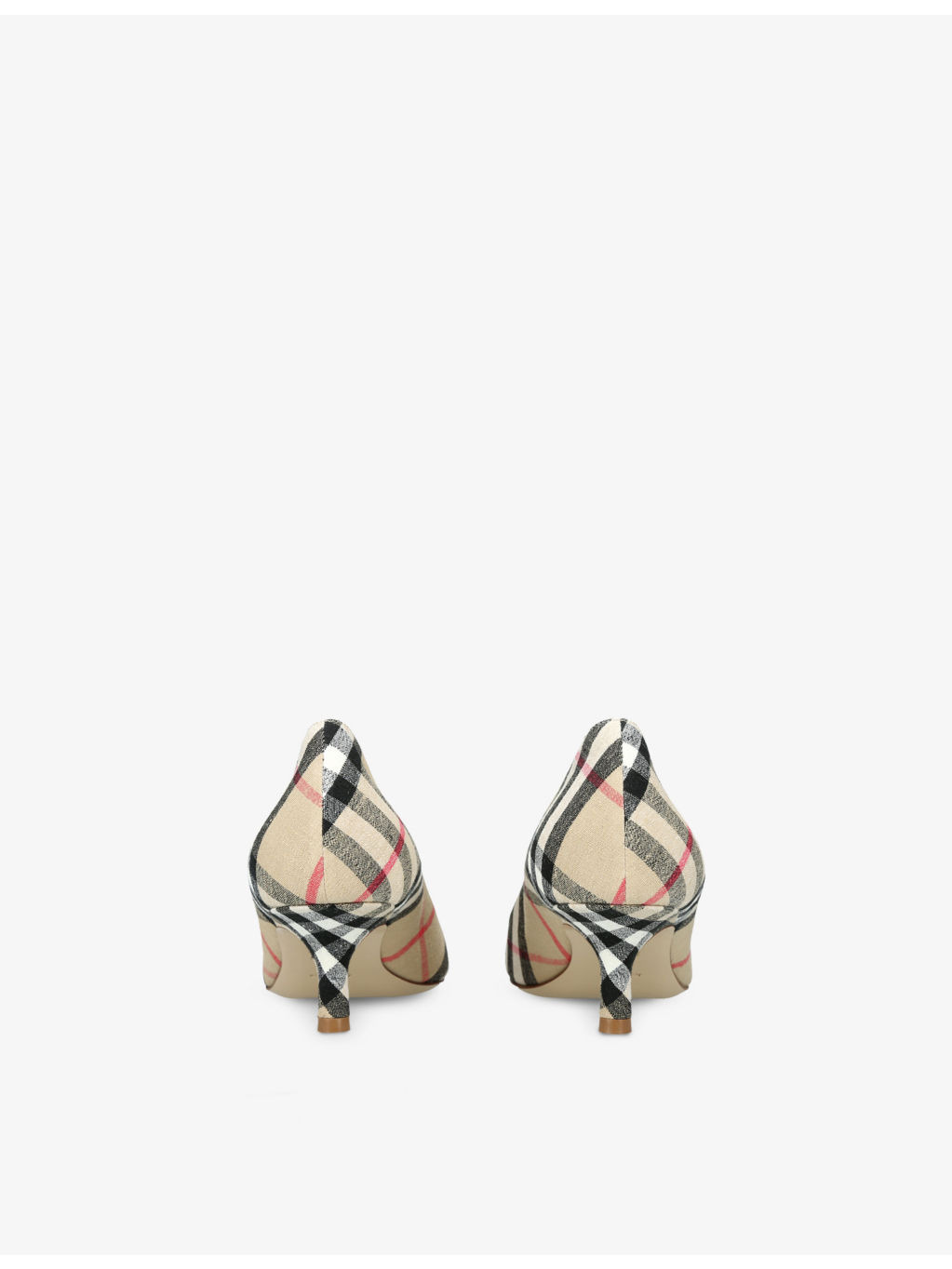 Check Dame 55 Linen Pumps - 4