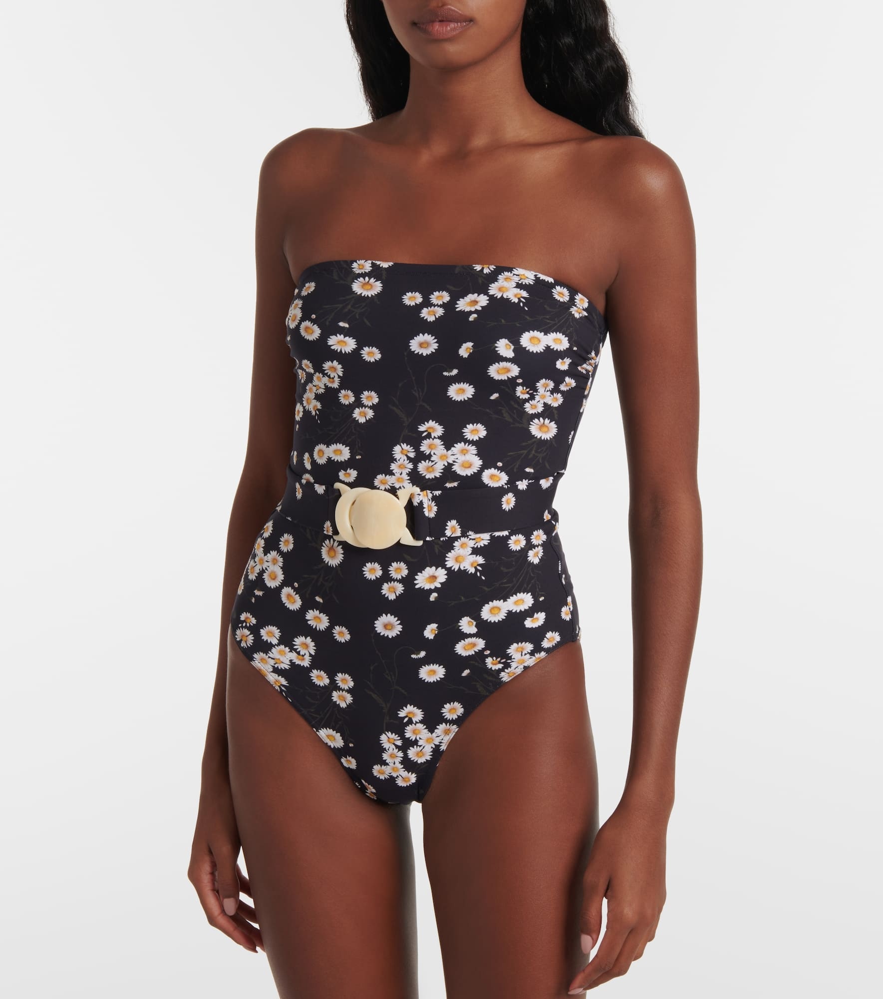 Courtois floral bandeau swimsuit - 2
