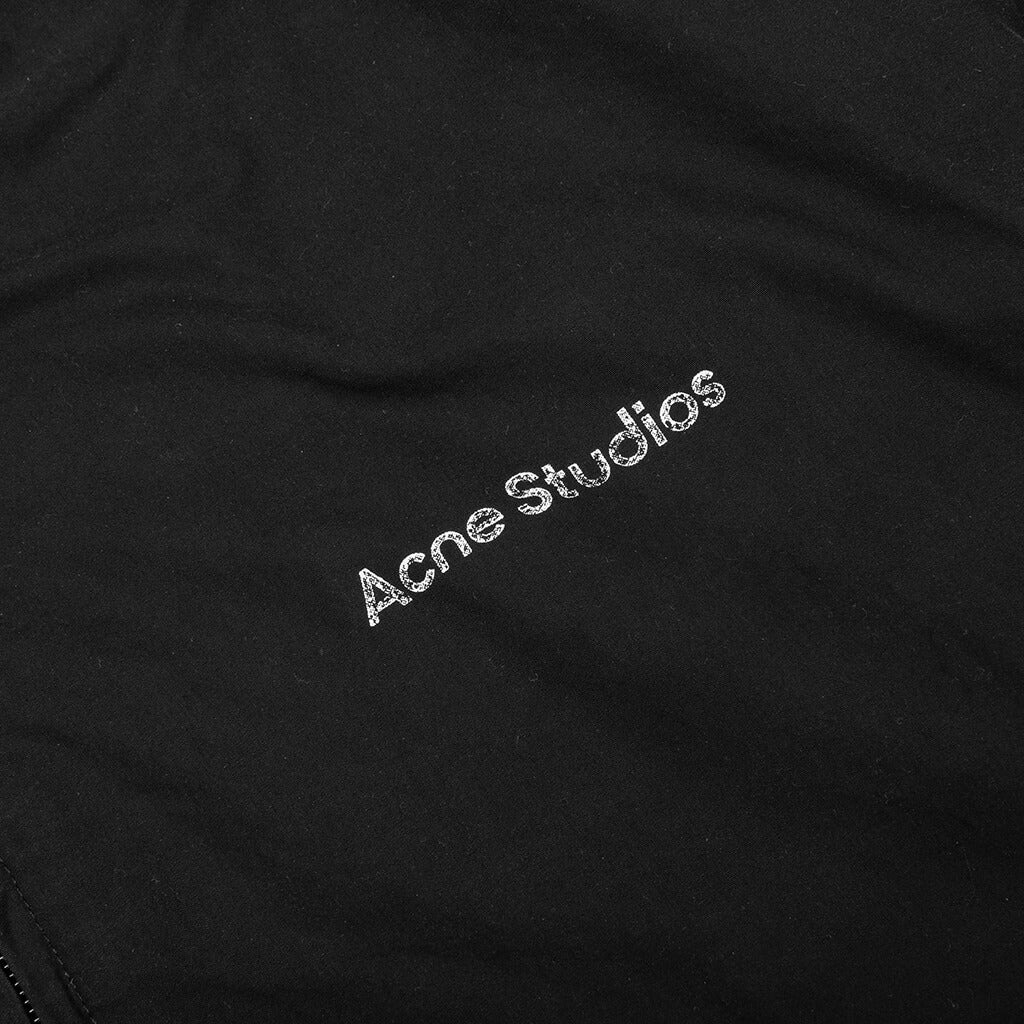 LOGO ZIPPER JACKET - BLACK - 3