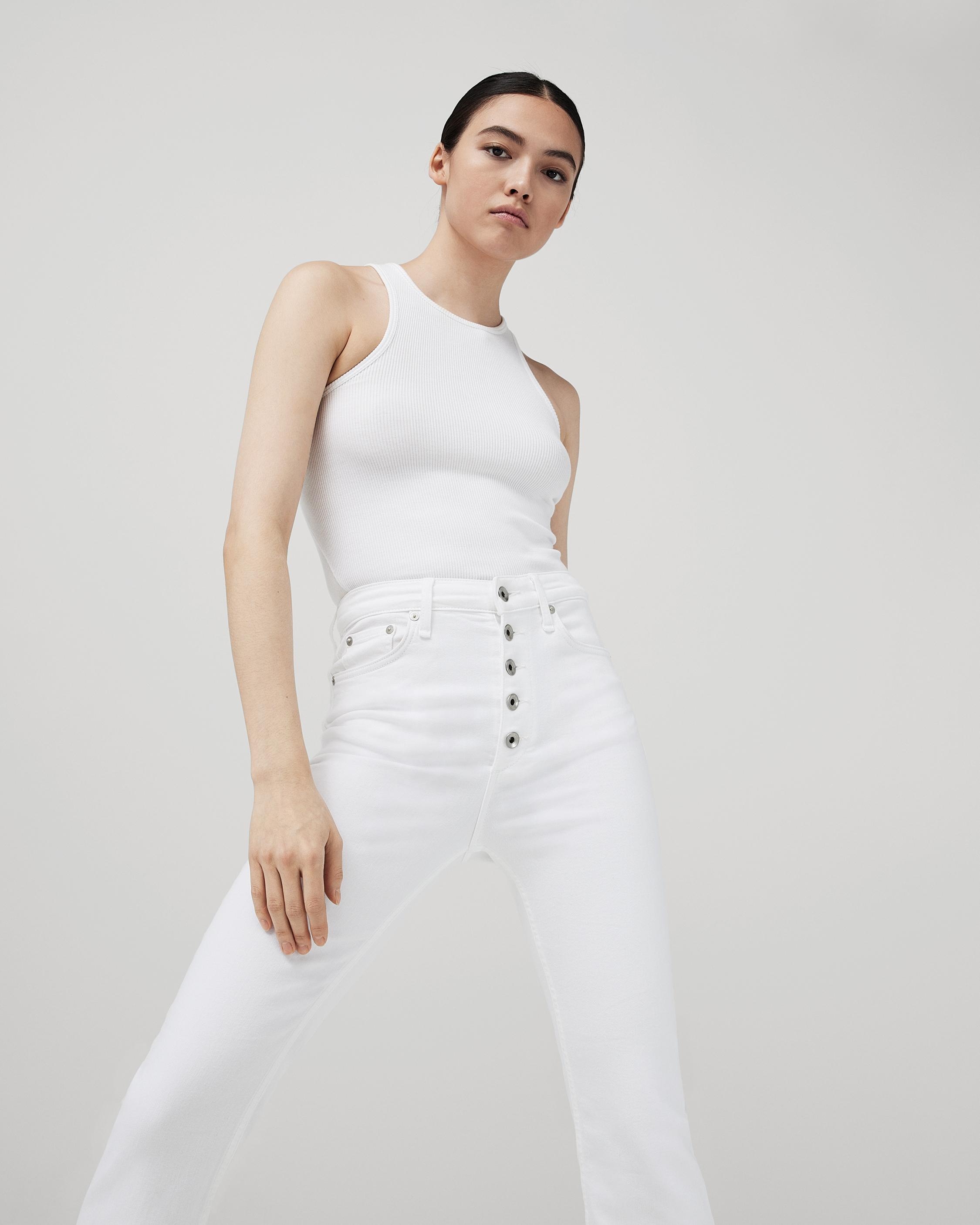Casey Ankle Flare - Optic White
High-Rise Stretch Jean - 7