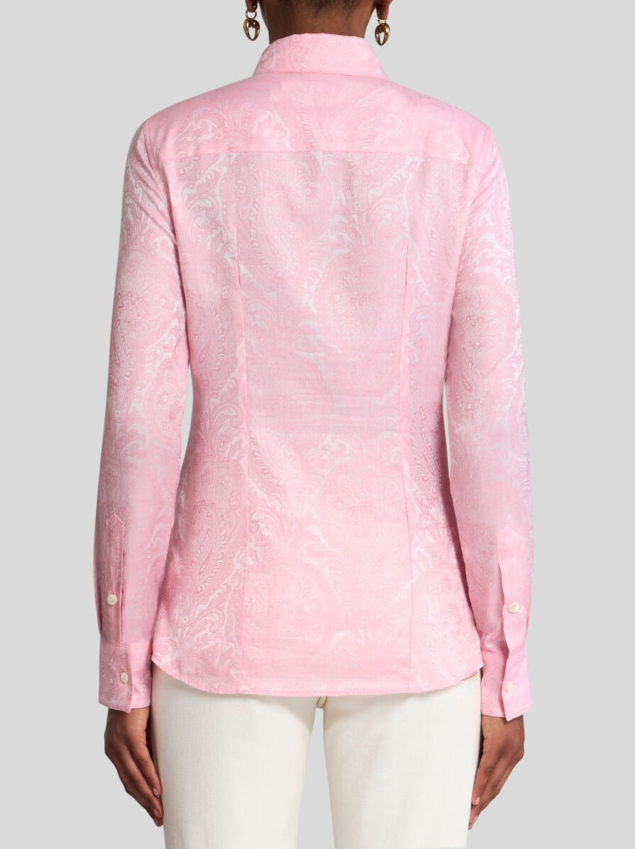 FIGURE-HUGGING PAISLEY JACQUARD SHIRT - 4