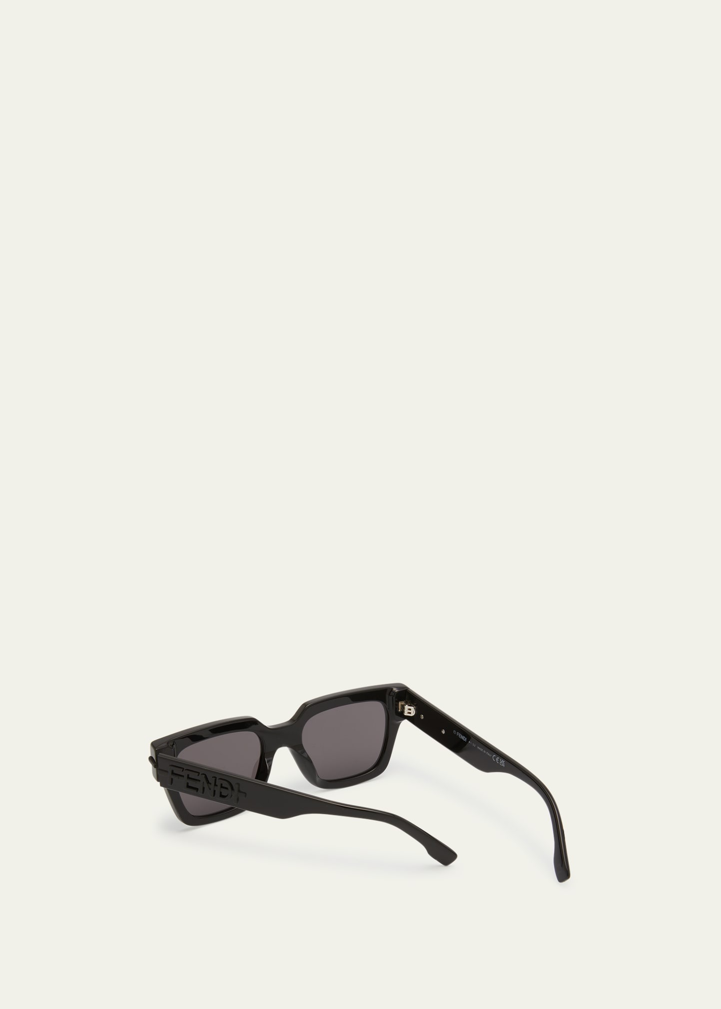 Men's Tonal Logo Acetate Square Sunglasses - 2