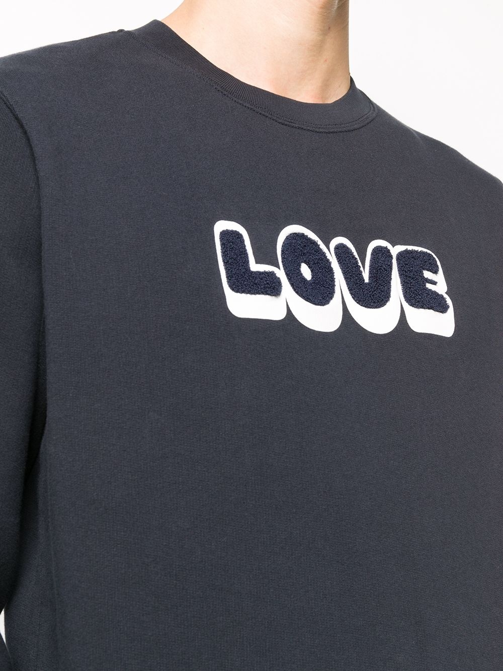 embroidered LOVE print sweatshirt - 5