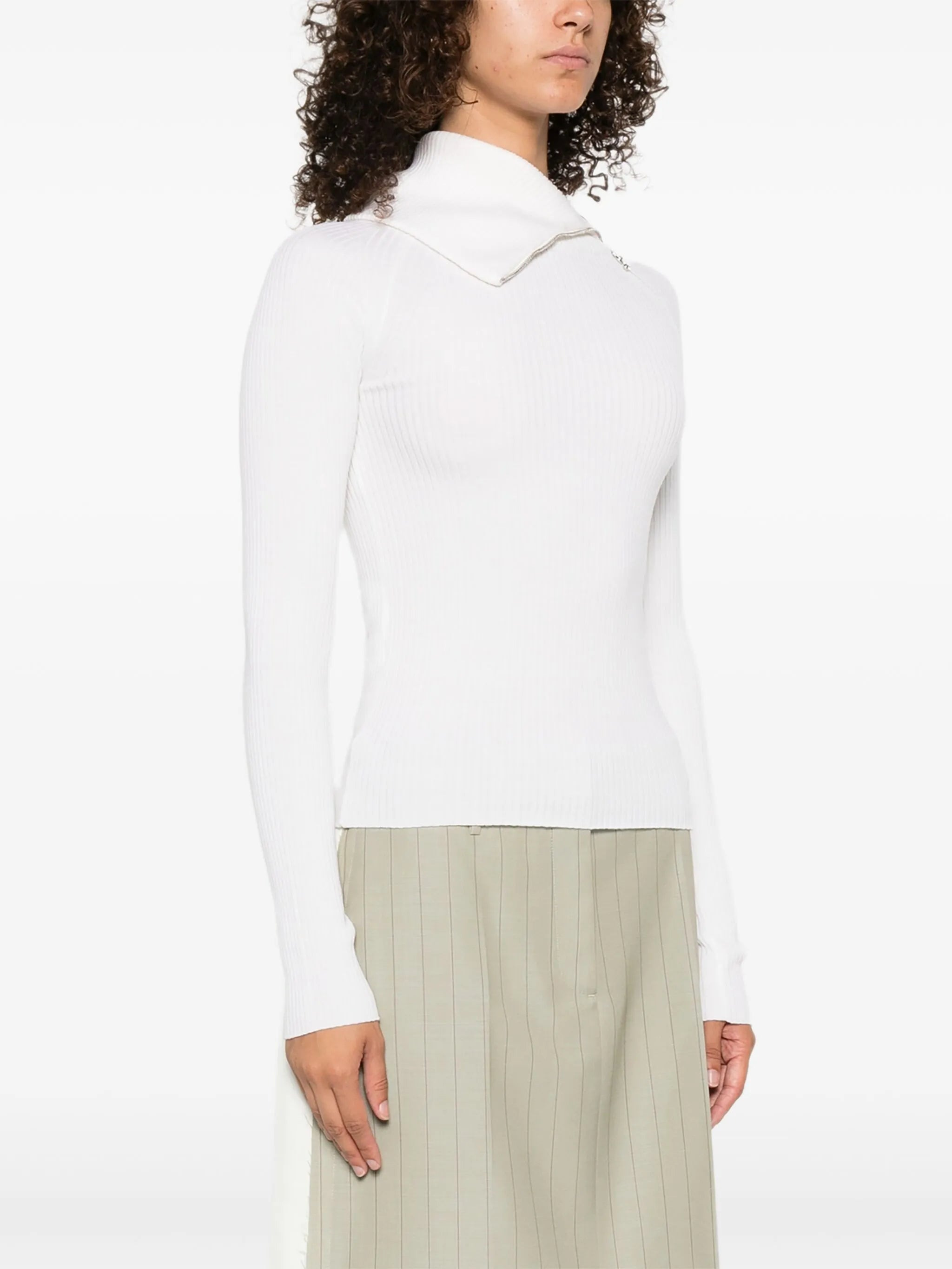 Sportmax Ribbed Zip-front Sweater - 5