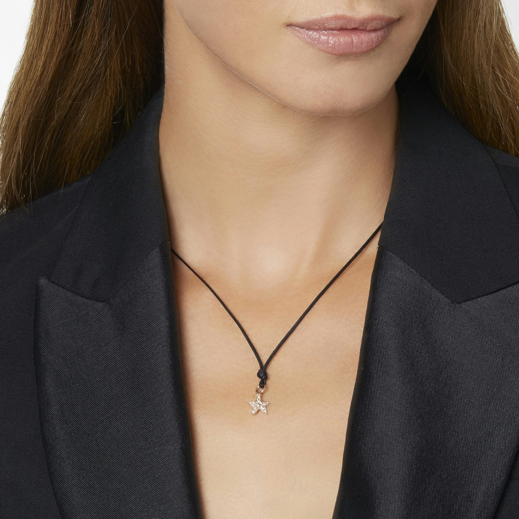 ROSE GOLD & BROWN DIAMOND STAR CHARM - 3