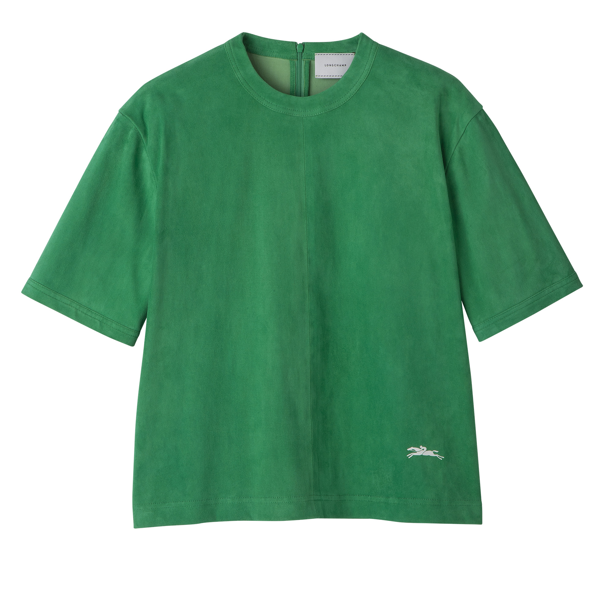 Short leather top Green - Leather - 1