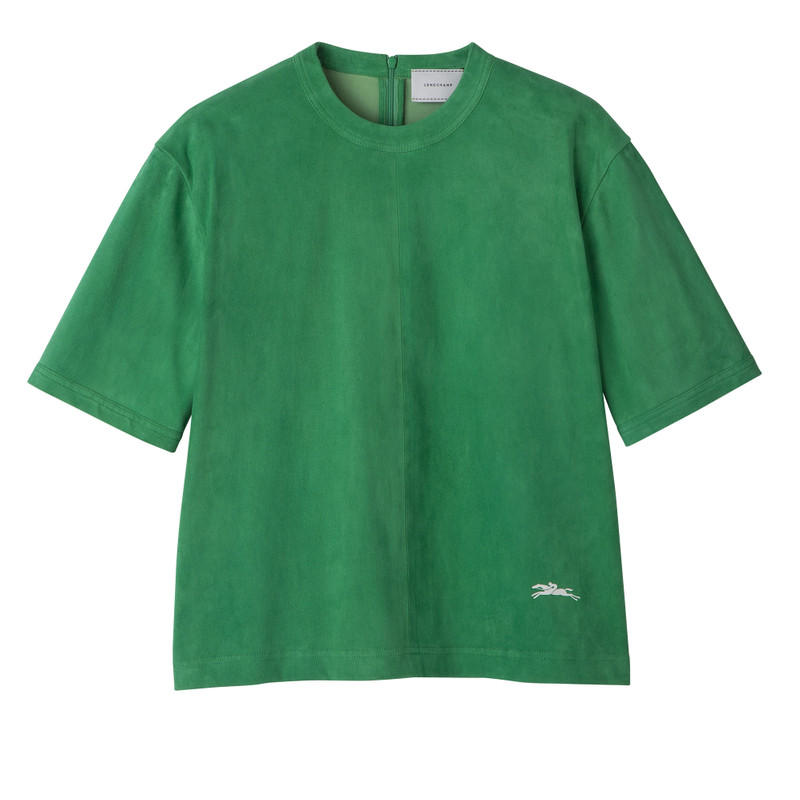 Short leather top Green - Leather 1