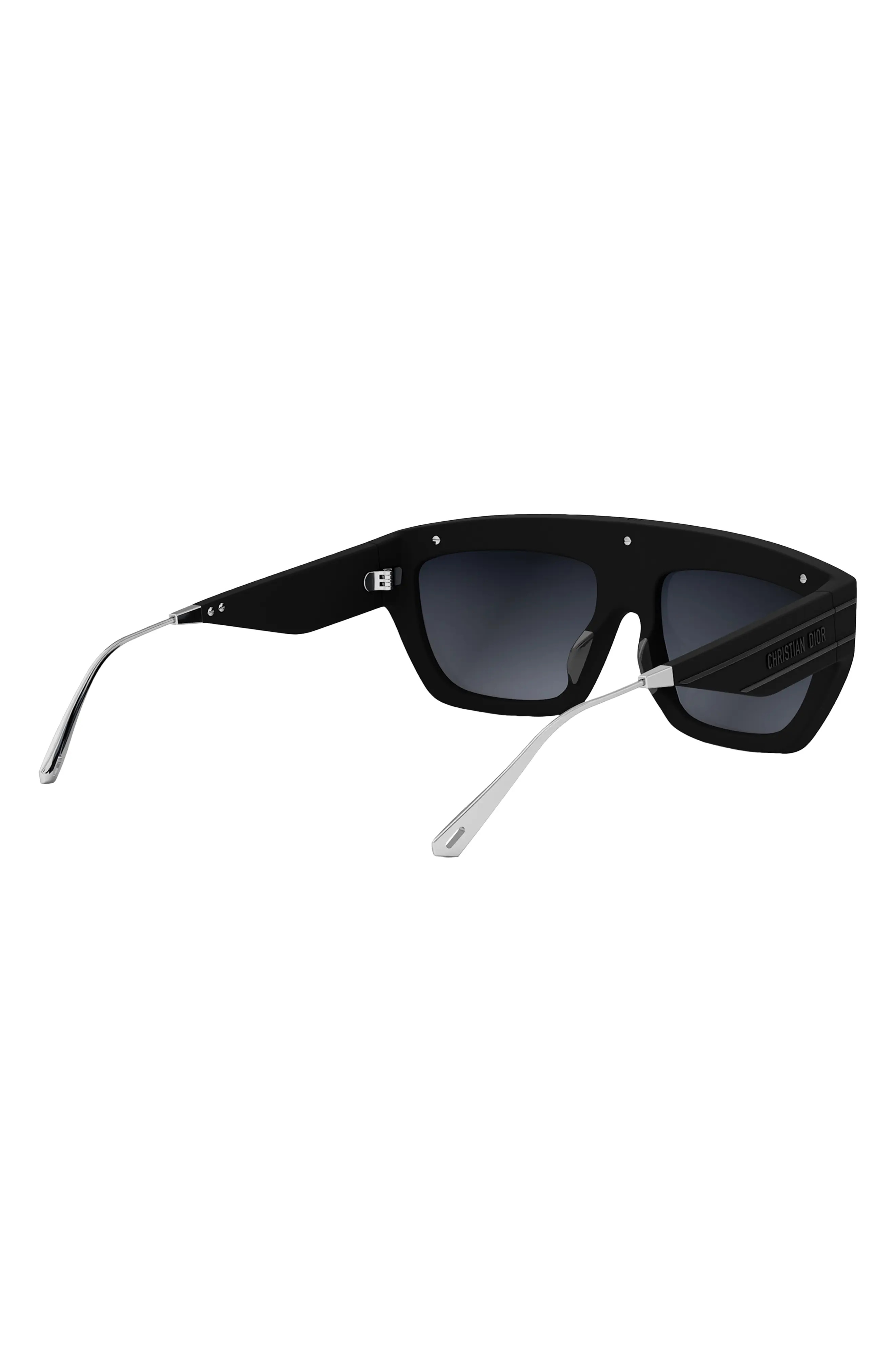 'DiorClub M7U Mask Sunglasses in Matte Black /Smoke Mirror - 3