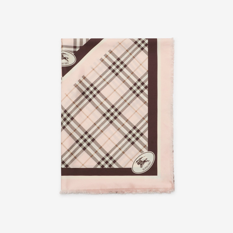 Check Knight Stamp Silk Scarf 5