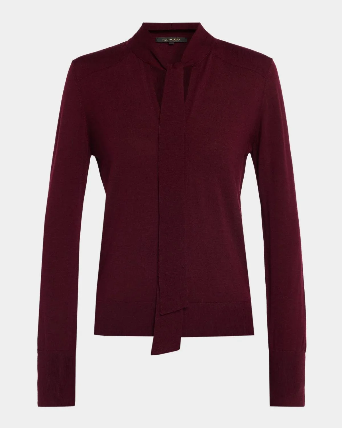 Felicity Tie-Neck Merino Wool Sweater - 1
