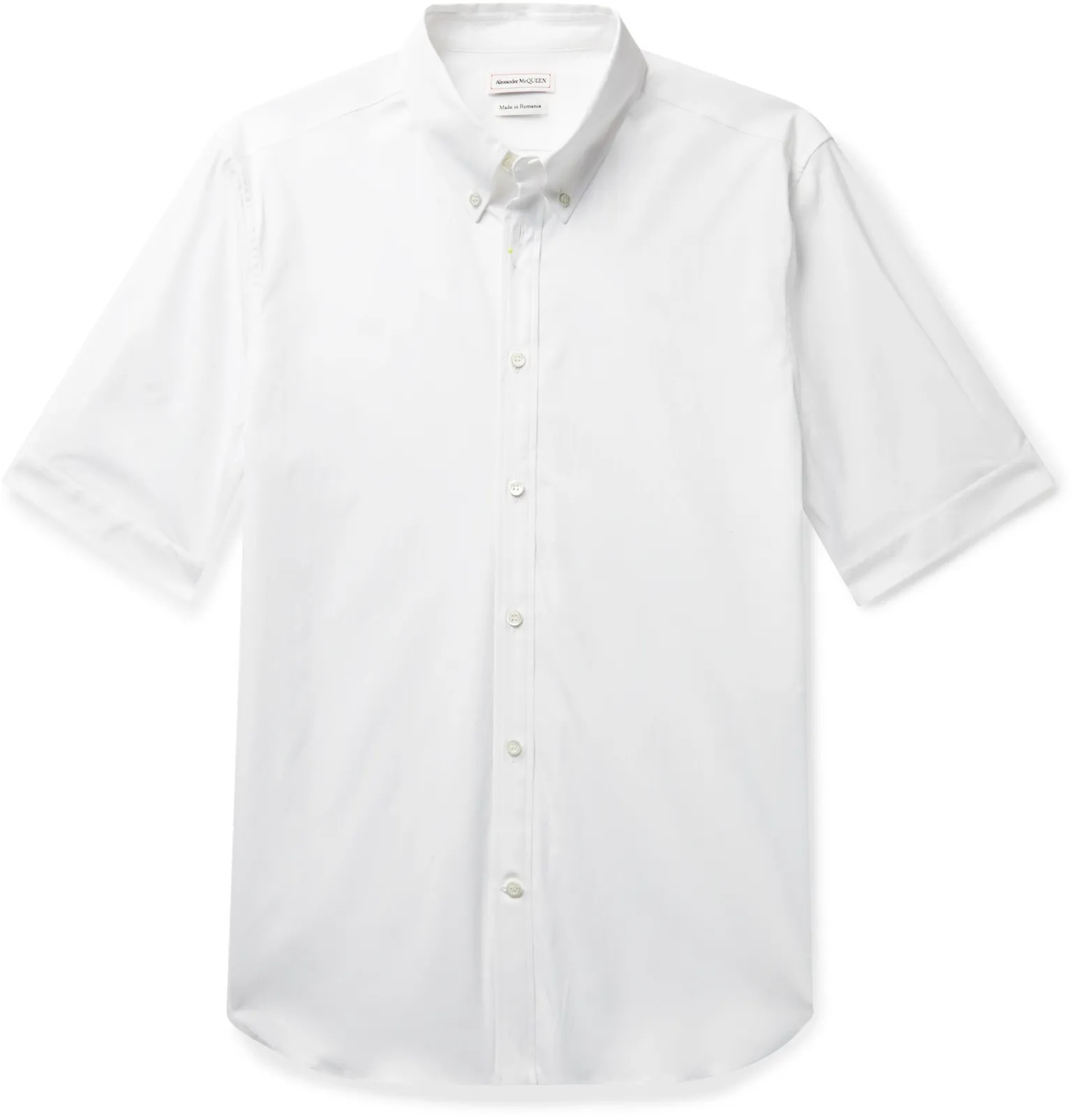 Slim-Fit Button-Down Collar Stretch-Cotton Poplin Shirt - 6