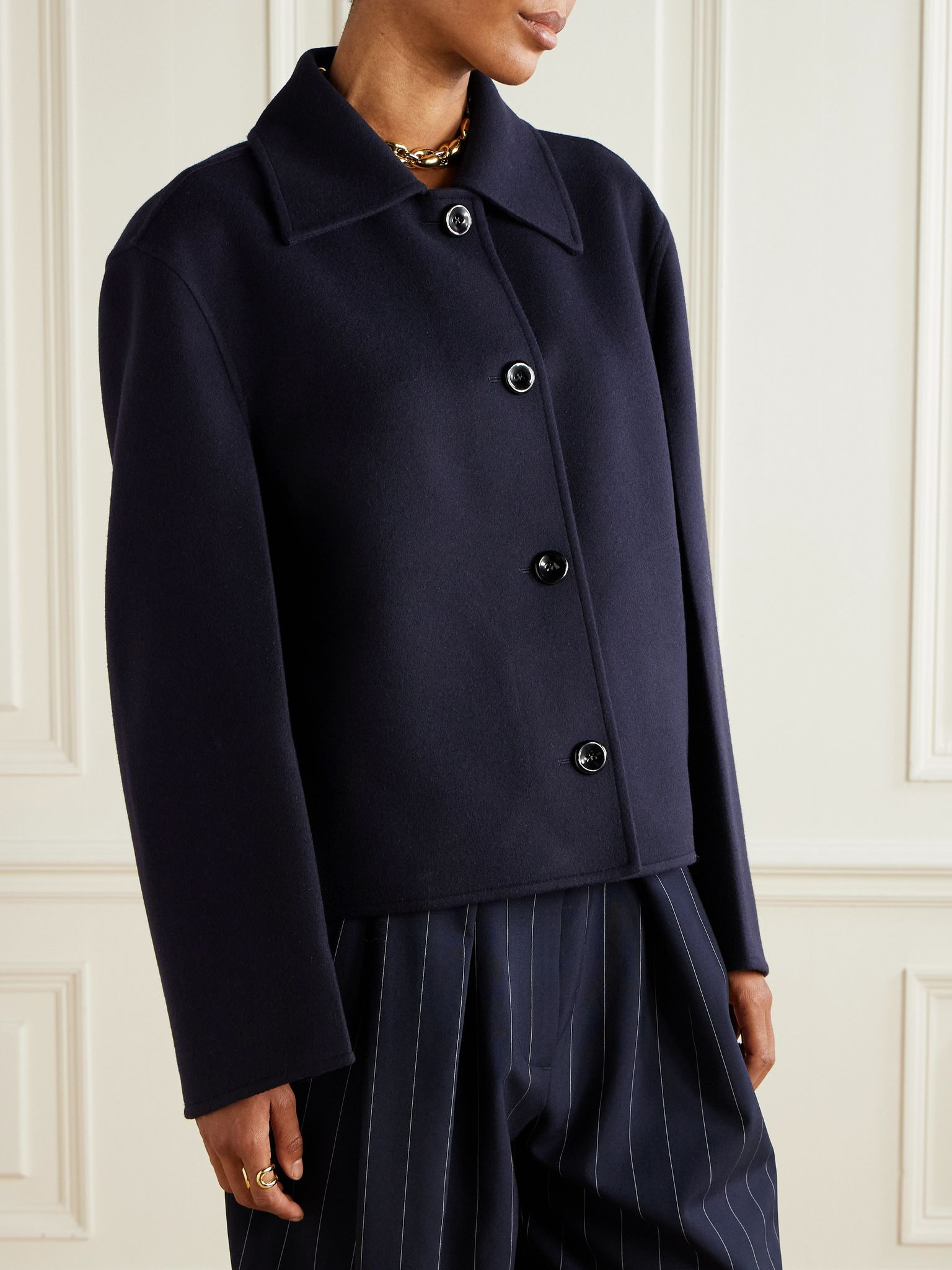 Wool jacket Navy - 3