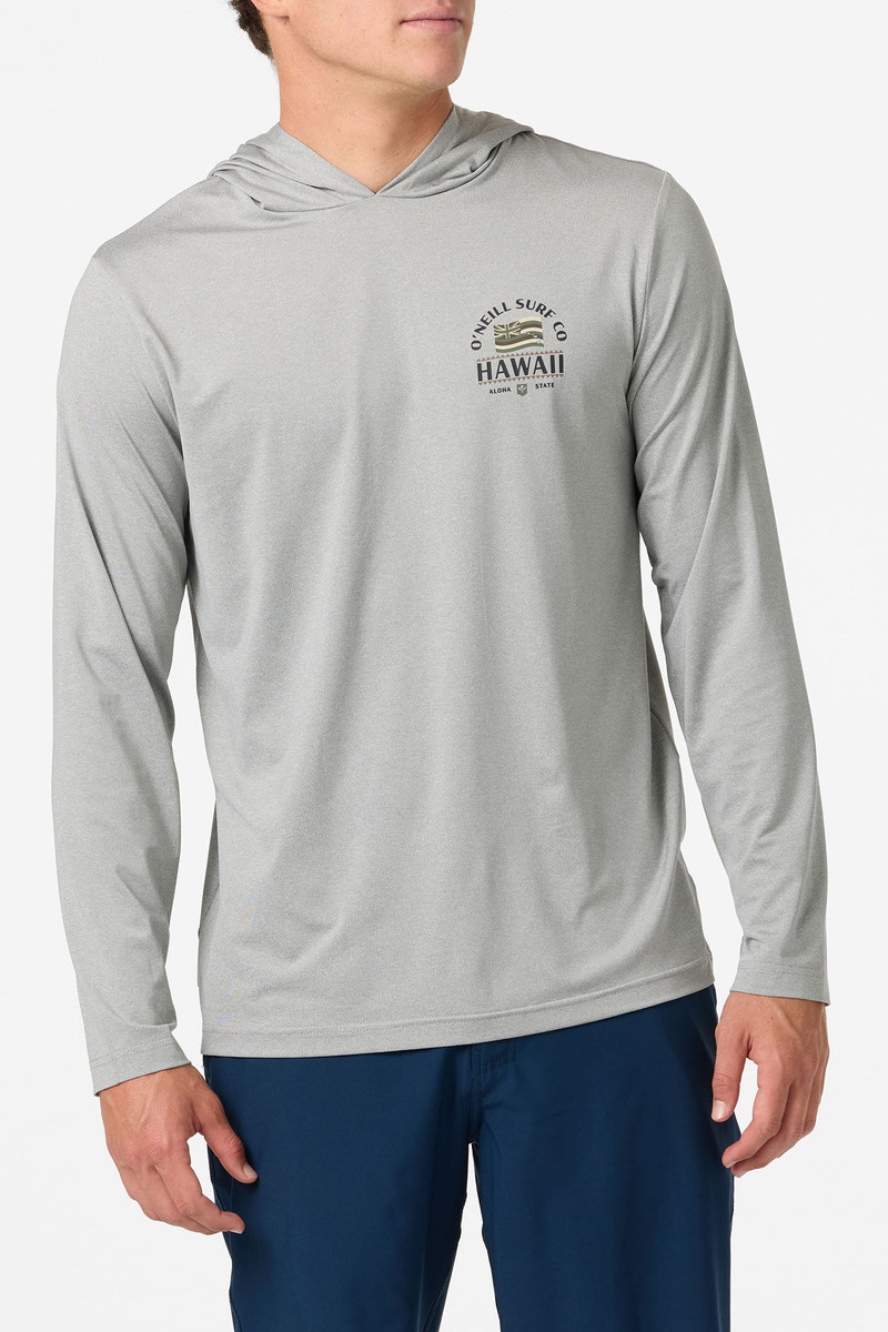 TRVLR UPF Hooded Hawaii Flag Long Sleeve Shirt 3