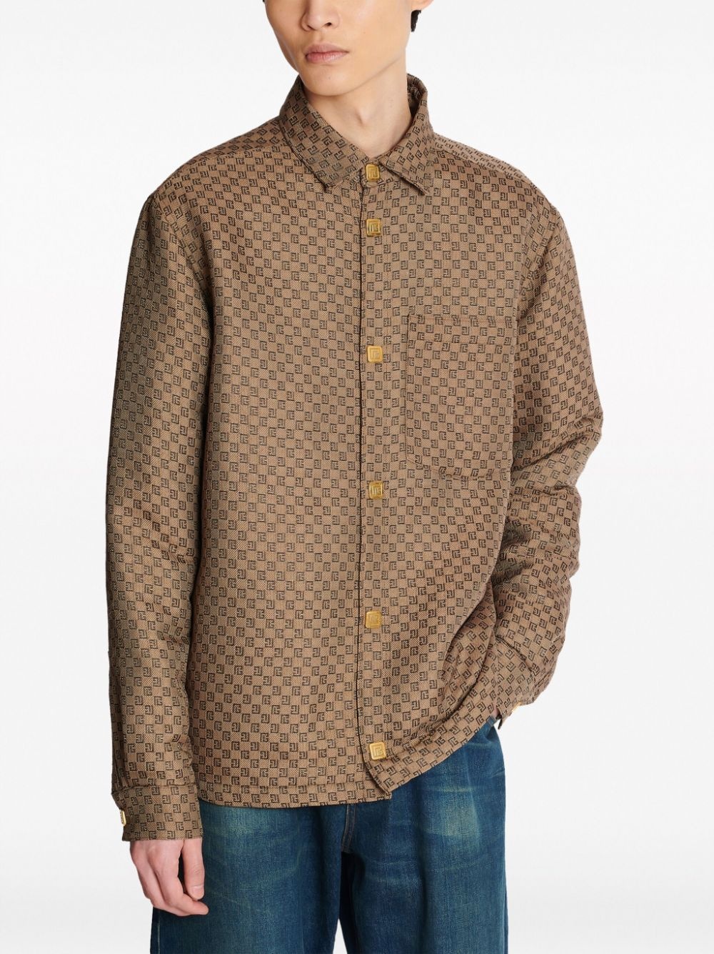 PB-monogram shirt jacket - 5