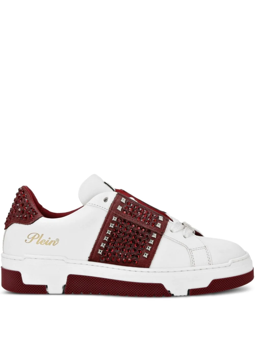stud-embellished low-top sneakers - 1