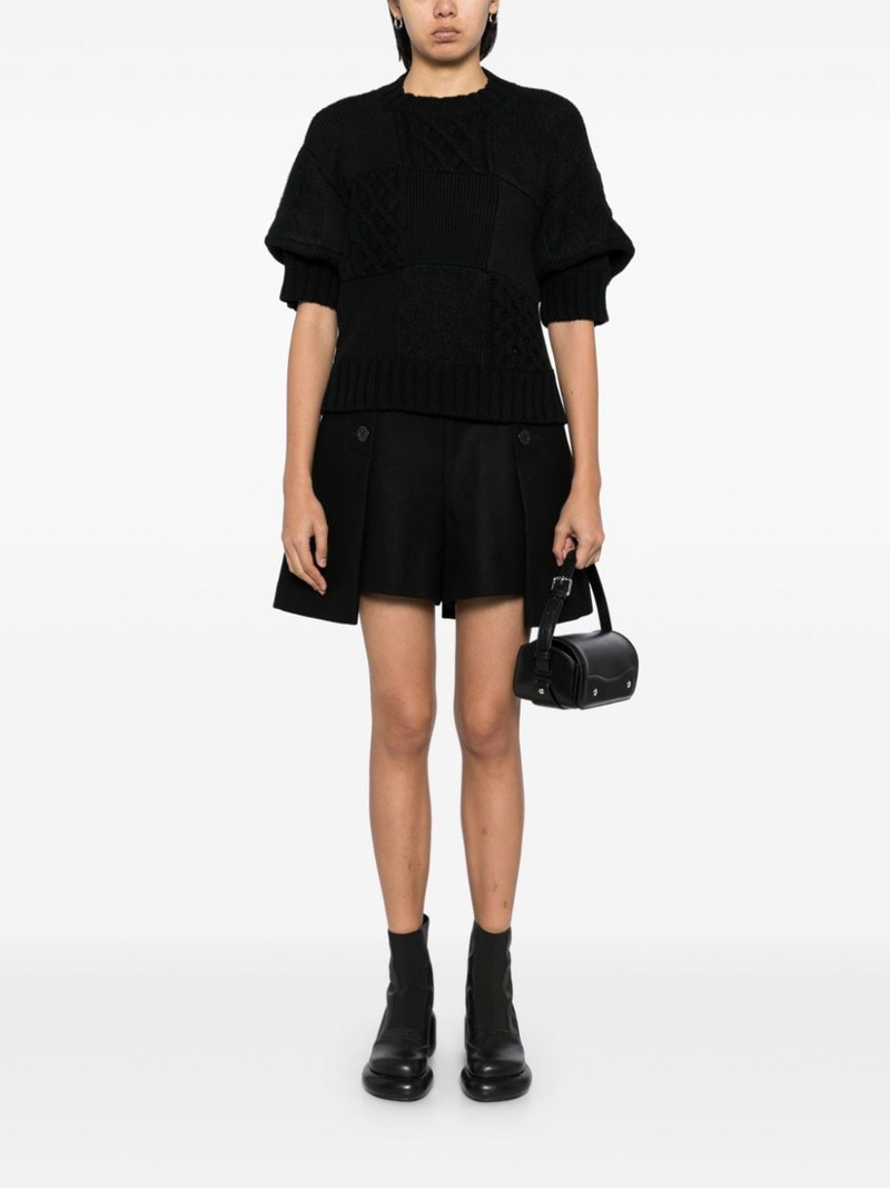 sacai pleated tailored short outlook