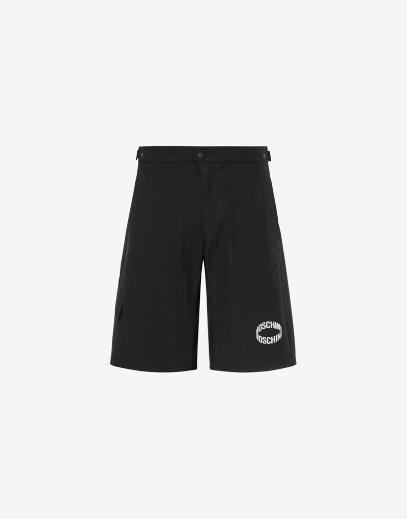 MOSCHINO LOOP RIPSTOP NYLON BERMUDA SHORTS - 1