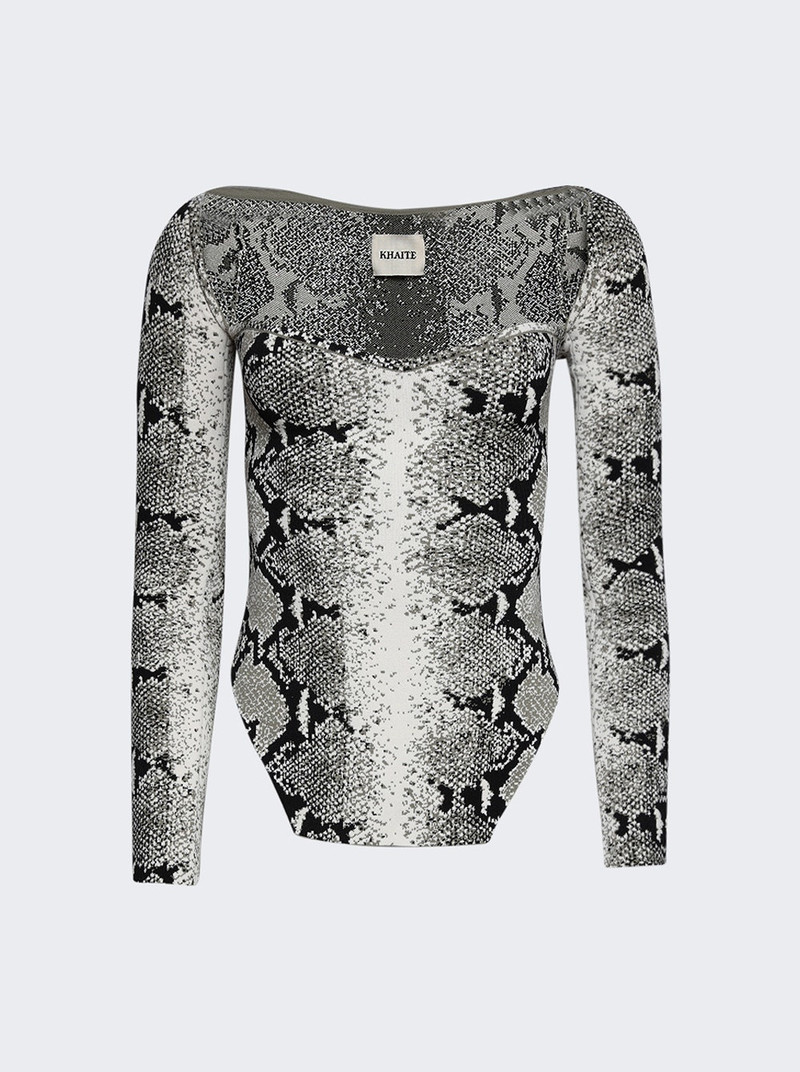 Maddy 뱀 효과 jacquard-knit 바디 수트 - 1