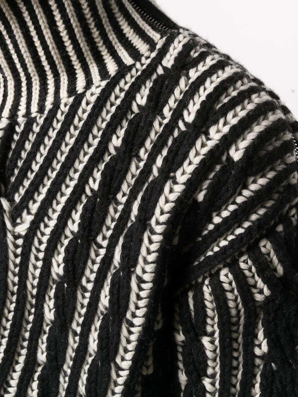 zip-detail cable-knit jumper - 5