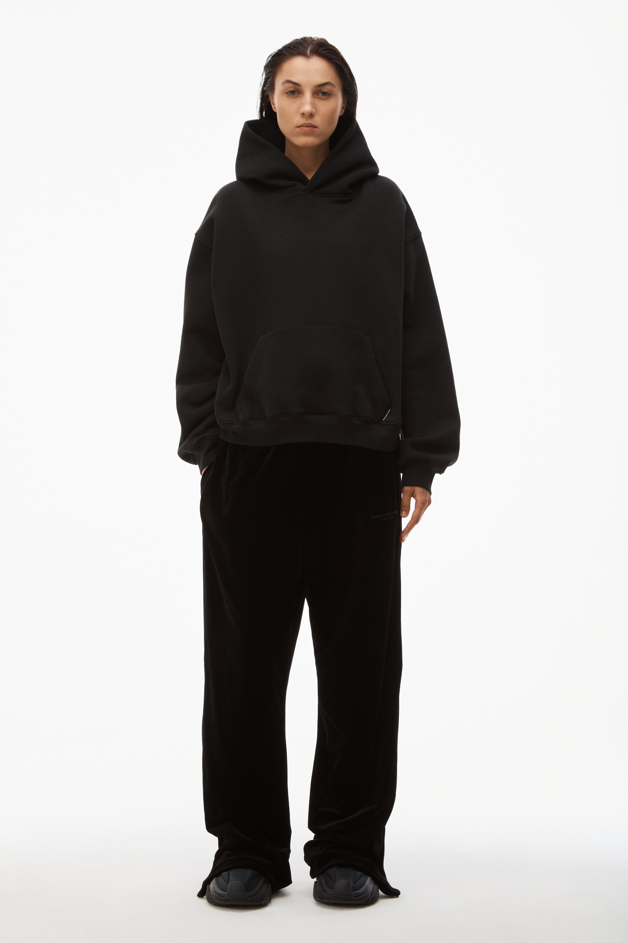 TRACK PANT IN CRUSHED VELOUR - 2