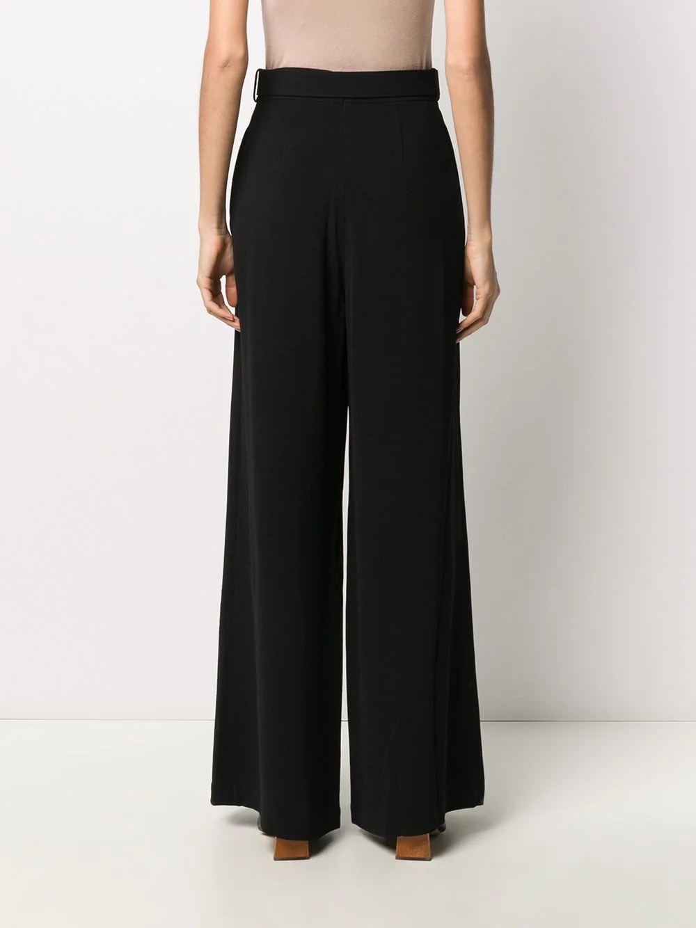 black wide-leg trousers - 4