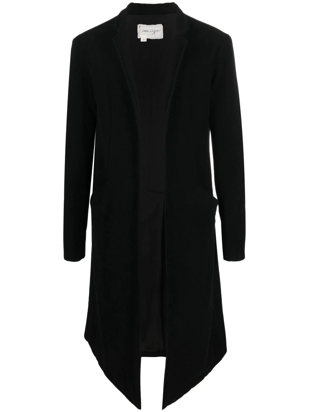 long-sleeve wool overcoat - 1