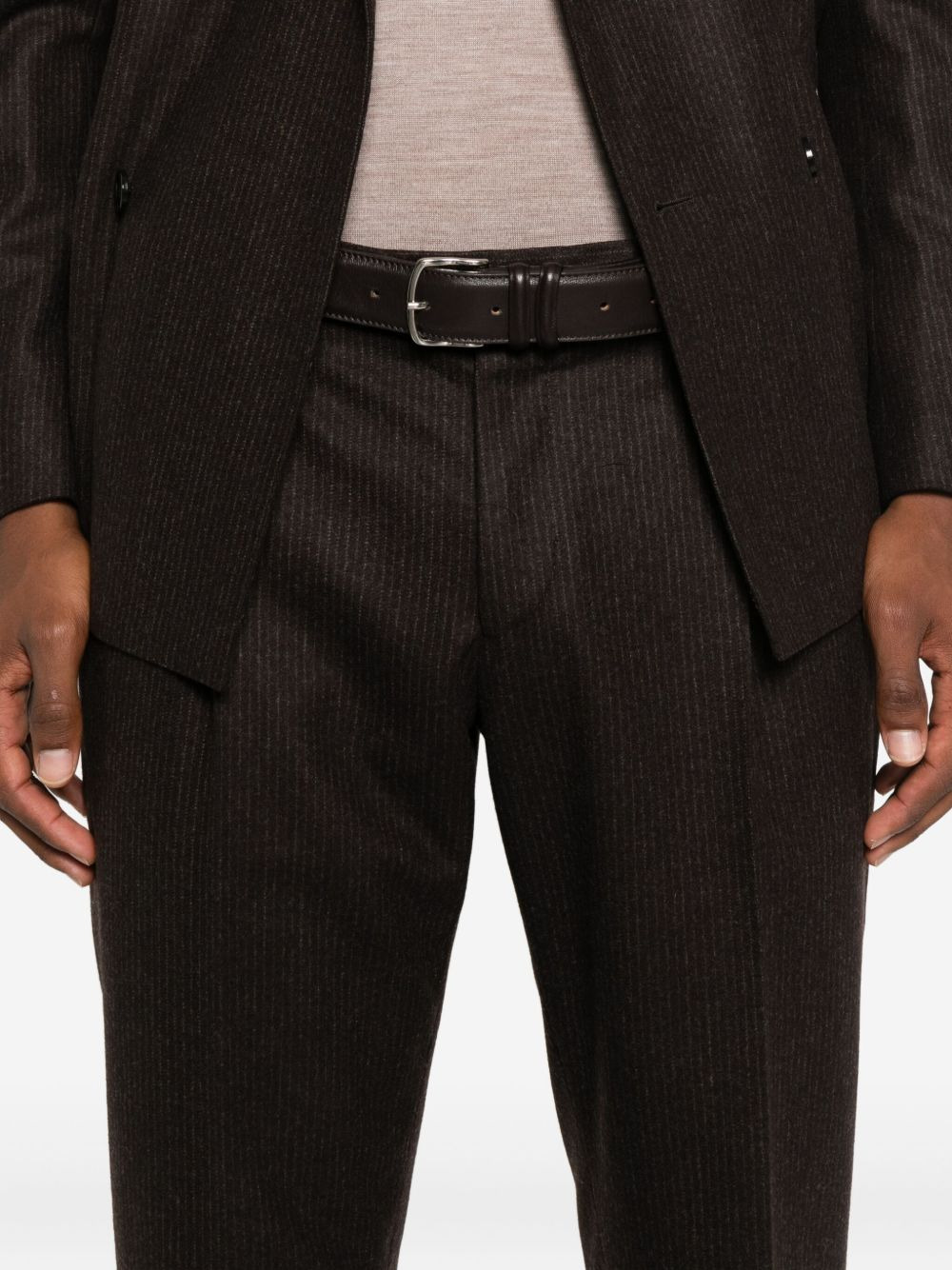 pinstripe double-breasted suit - 5