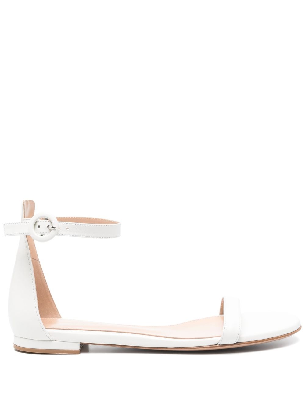 leather flat sandals - 1