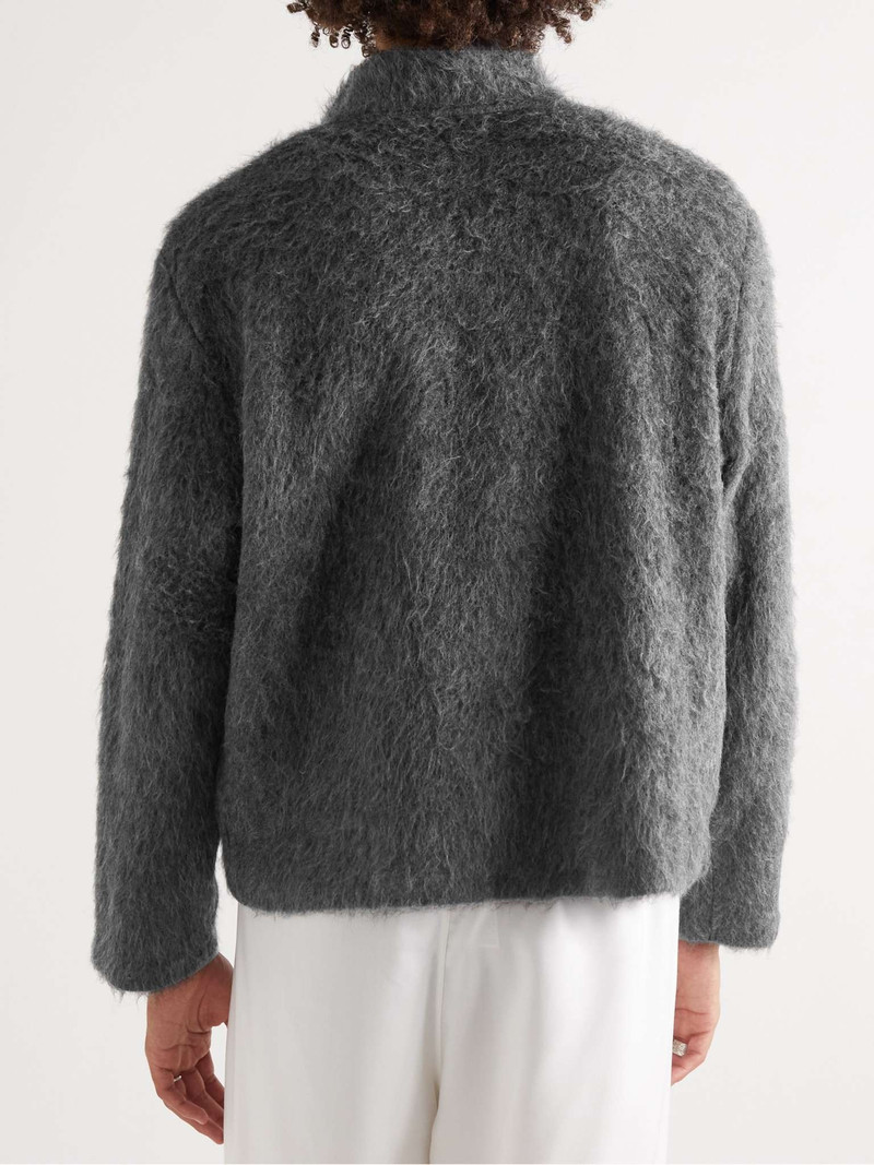 Brushed-Knit Zip-Up Cardigan 4