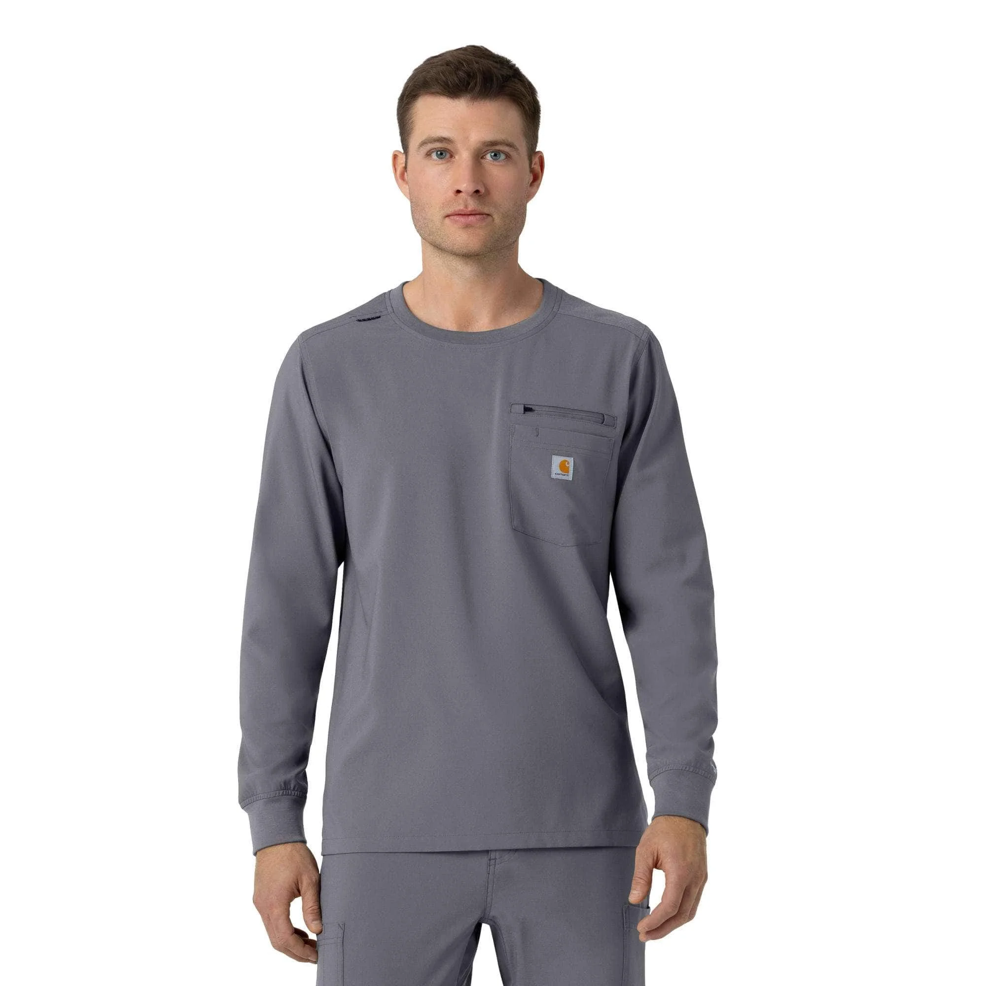 Force Cross-Flex Crew Neck Long Sleeve Scrub Top - 1