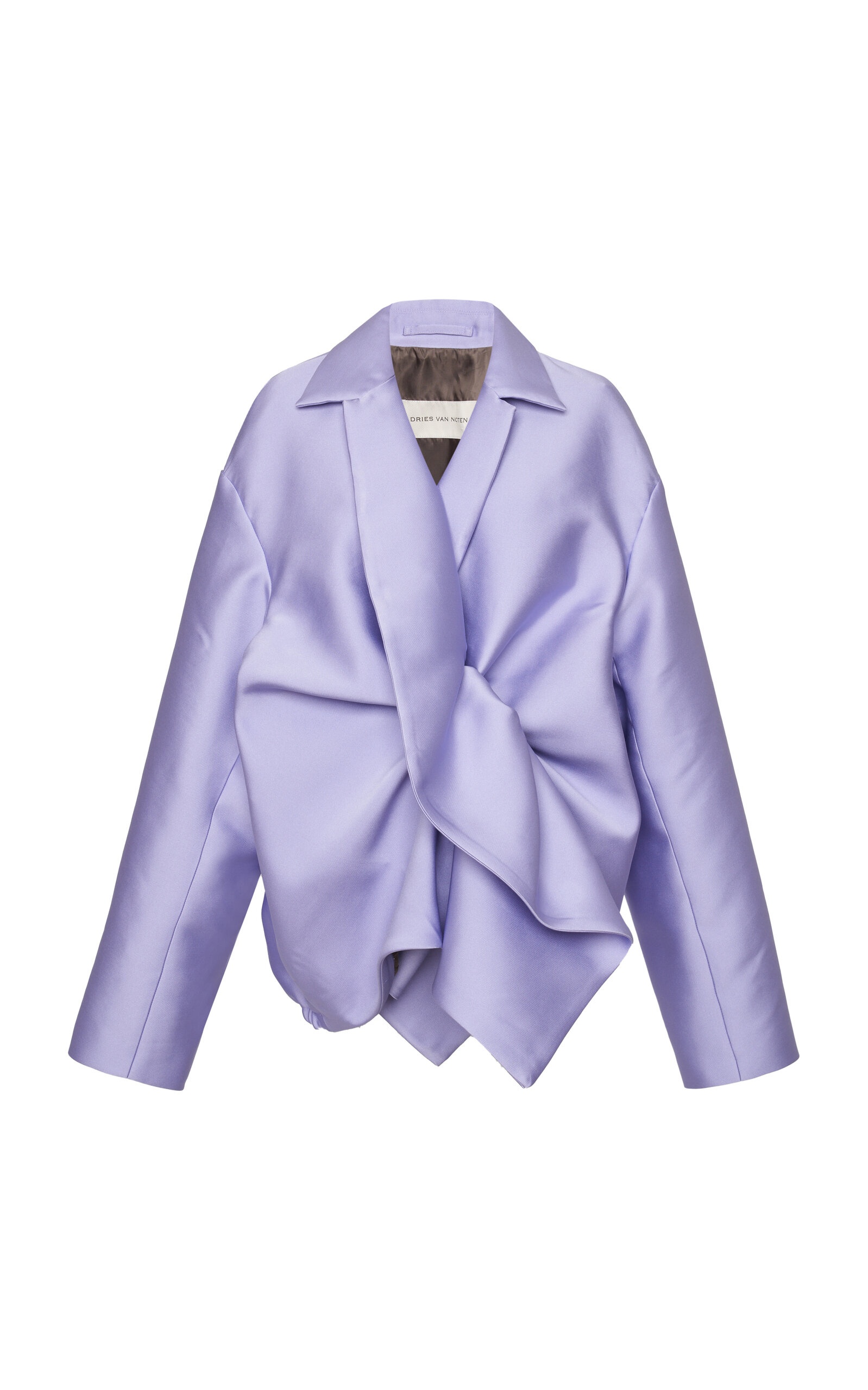 Vanas Gathered Silk-Blend Jacket purple - 1