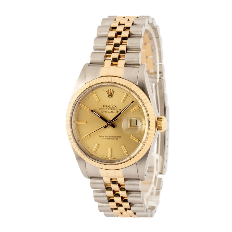 Rolex Datejust 36 Ref 16013 Champagne Index Dial - 2