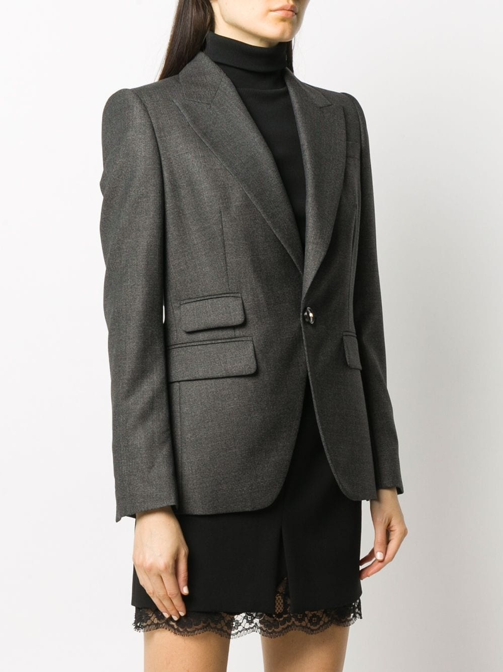 single-breasted wool blazer - 3