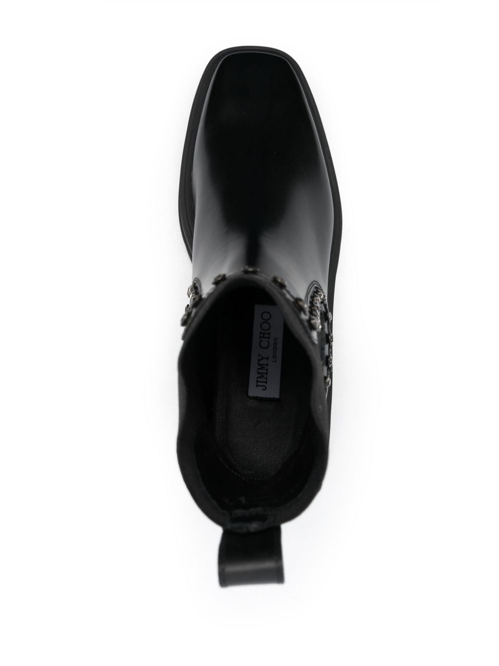 Veronique crystal-embellished leather boots - 4