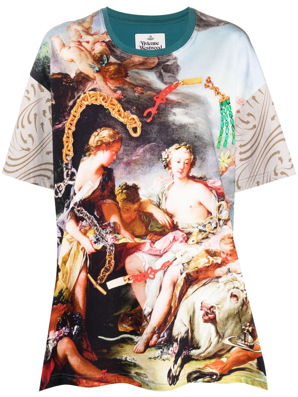 painting-print cotton T-shirt - 1