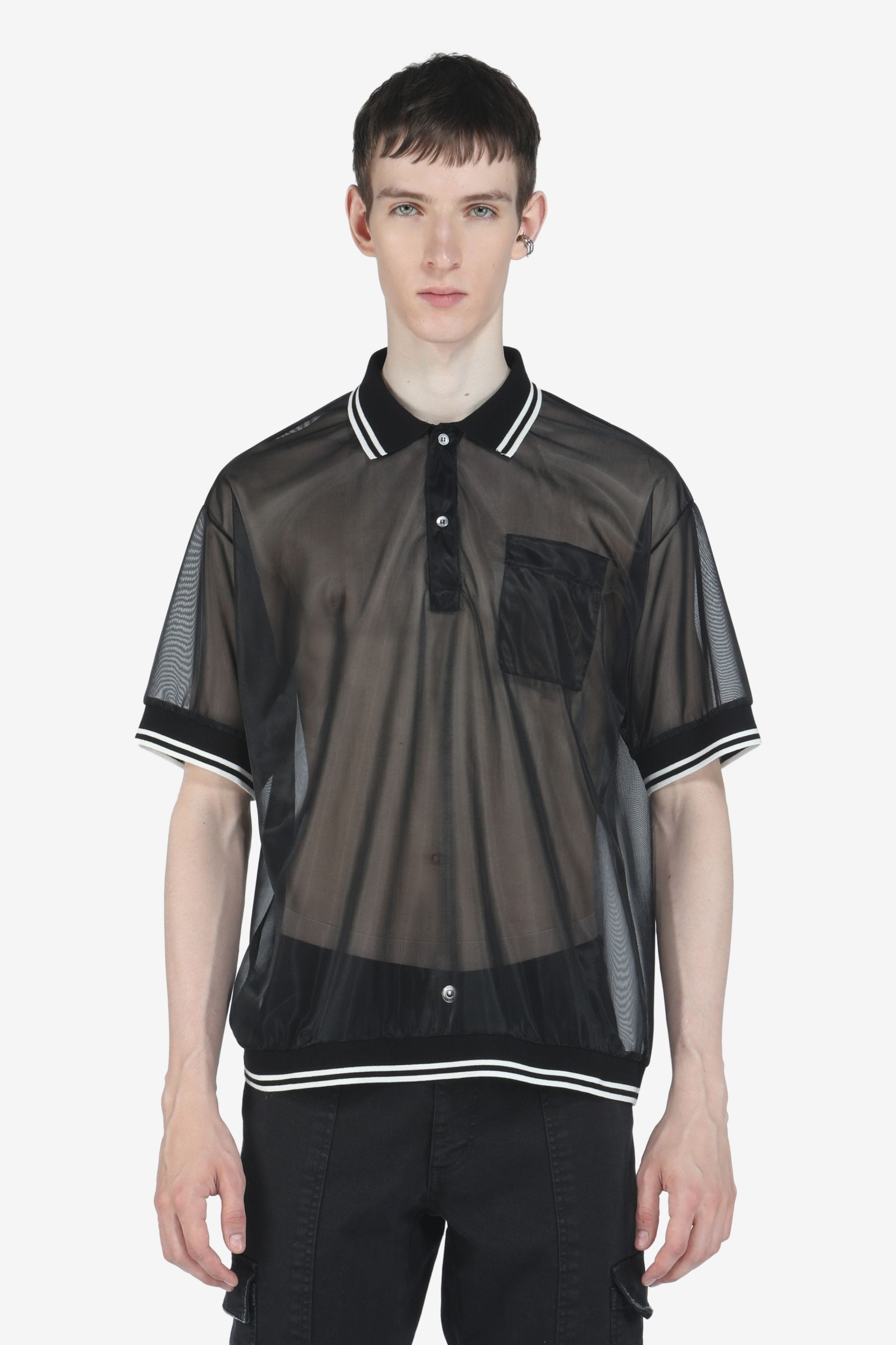 SHEER POLO SHIRT - 1