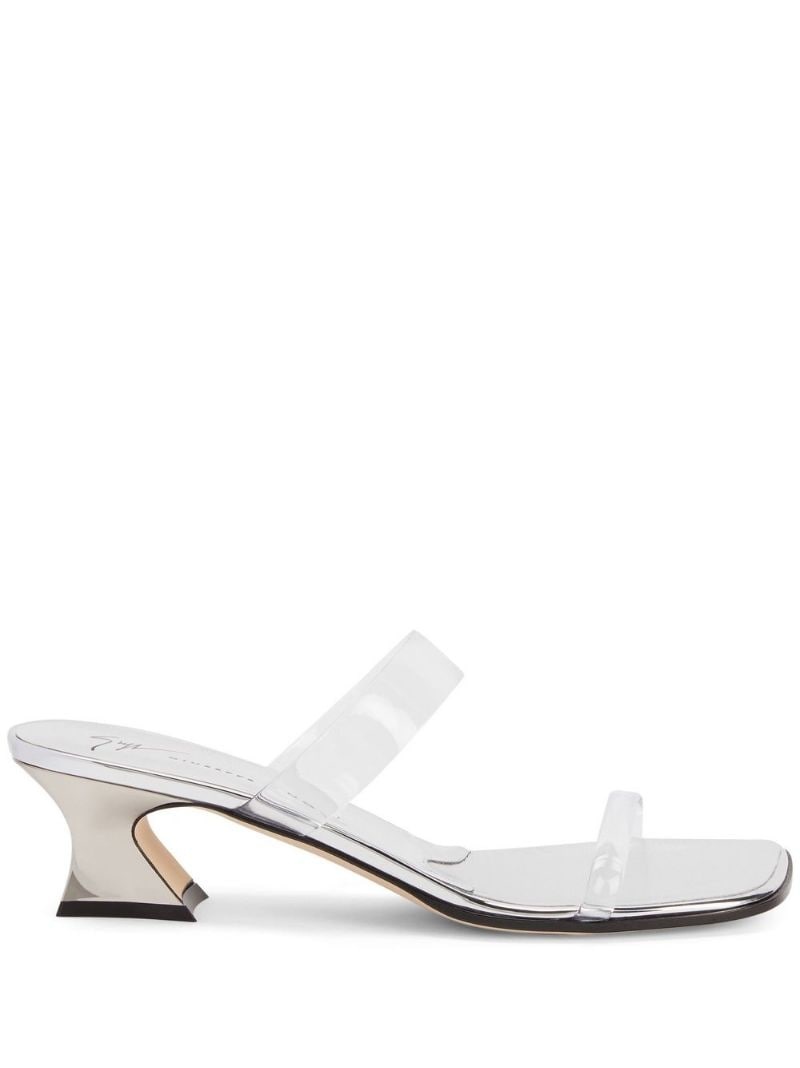 45mm transparent mid-block sandals - 1