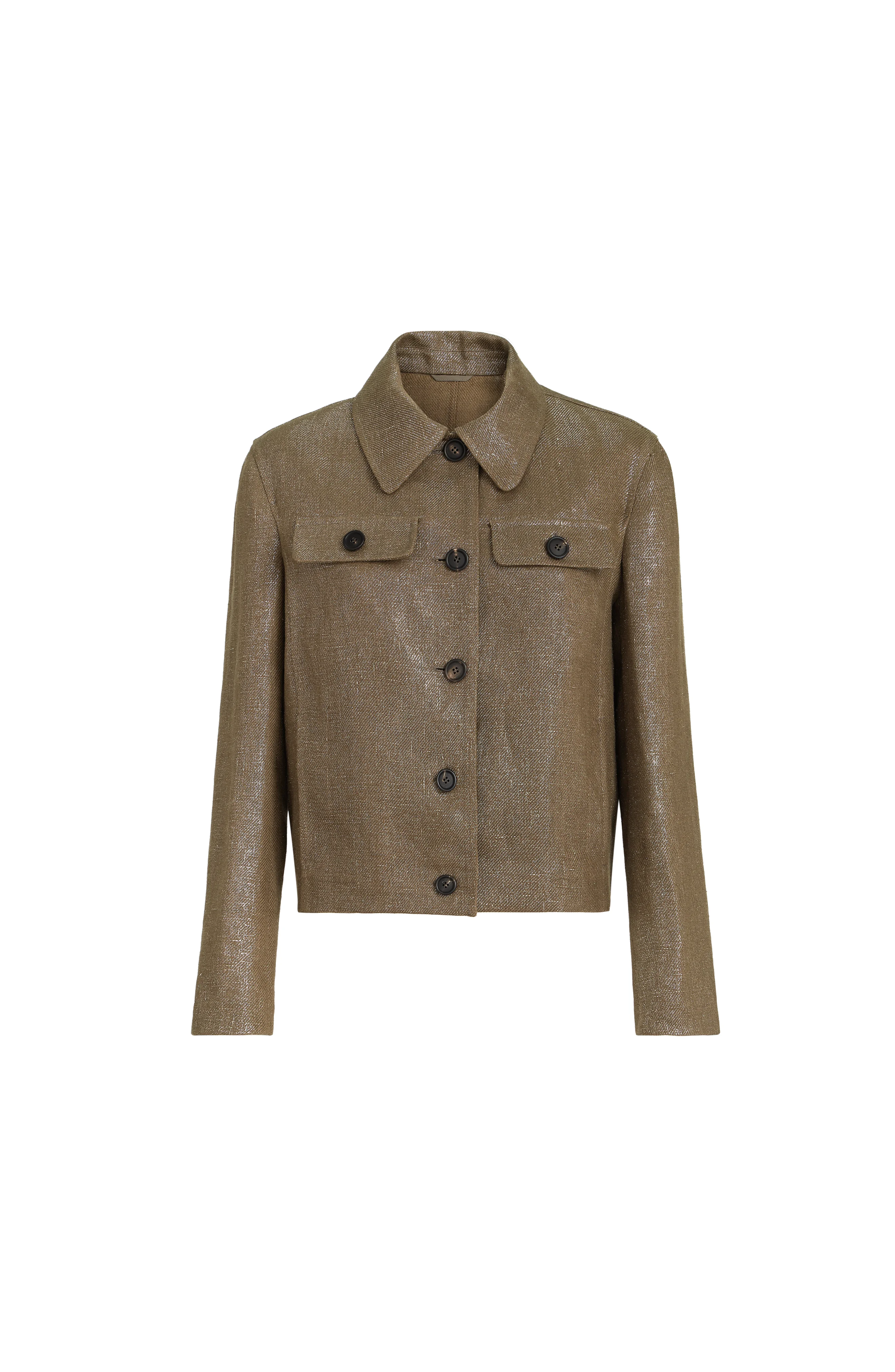 Brunello Cucinelli Linen diagonal blazer in Mud at Nordstrom - 1