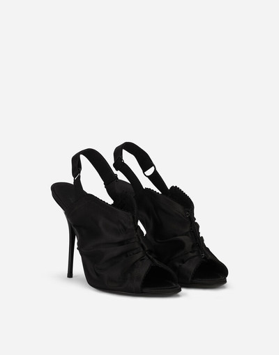 Dolce & Gabbana Satin slingbacks with corset-style fastening outlook